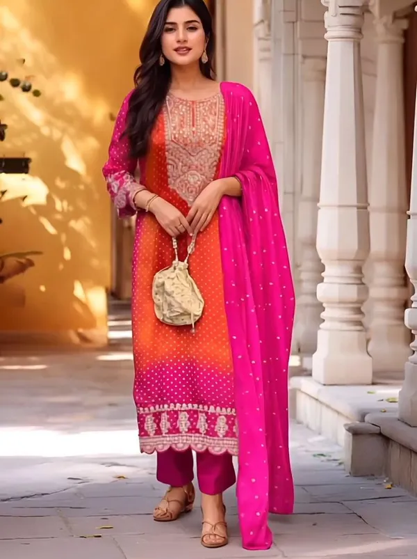 KHODAL_TRENDZ_Embroidered_Kurta,_Trouser/Pant_&_Dupatta_Set_()