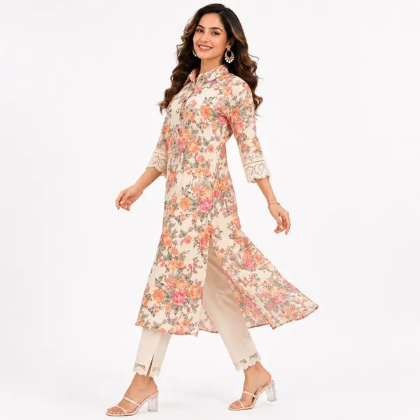 Beige_Cotton_Straight_Floral_Embroidered_Kurta_For_Women