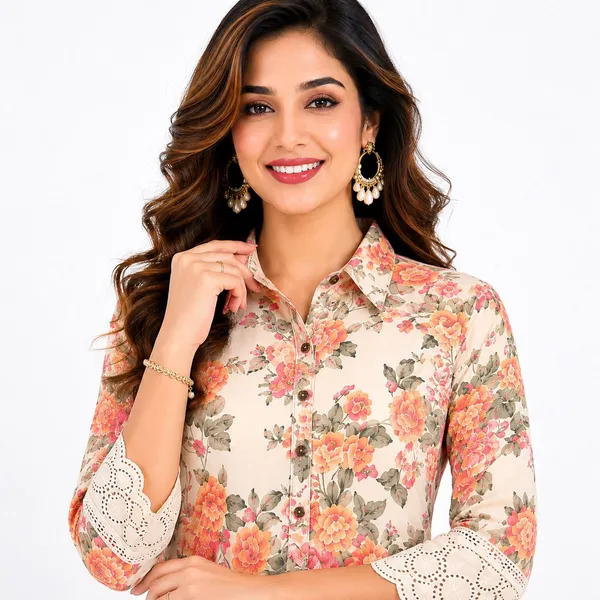 Beige_Cotton_Straight_Floral_Embroidered_Kurta_For_Women