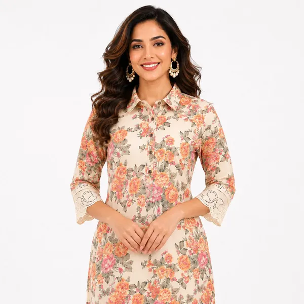 Beige_Cotton_Straight_Floral_Embroidered_Kurta_For_Women