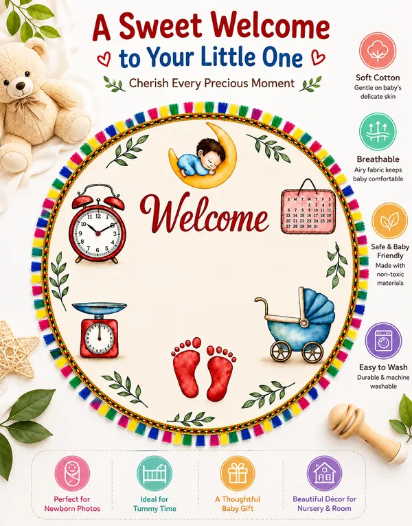 Baby_Welcome_Rumal_Footprint_Keepsake__|_(Size:17x17_Inch)_|