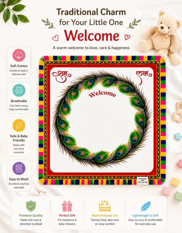 Cotton_Festive_Peacock_Print_Welcome_Mat__|_(Size:17x17_Inch)_|
