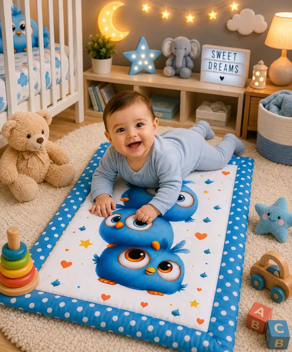 Blue_Cotton_Printed_Baby_Mat_for_Infants__|_(Size:30x20_Inch)_|_Soft_Cotton_Sleeping_Mattress_|
