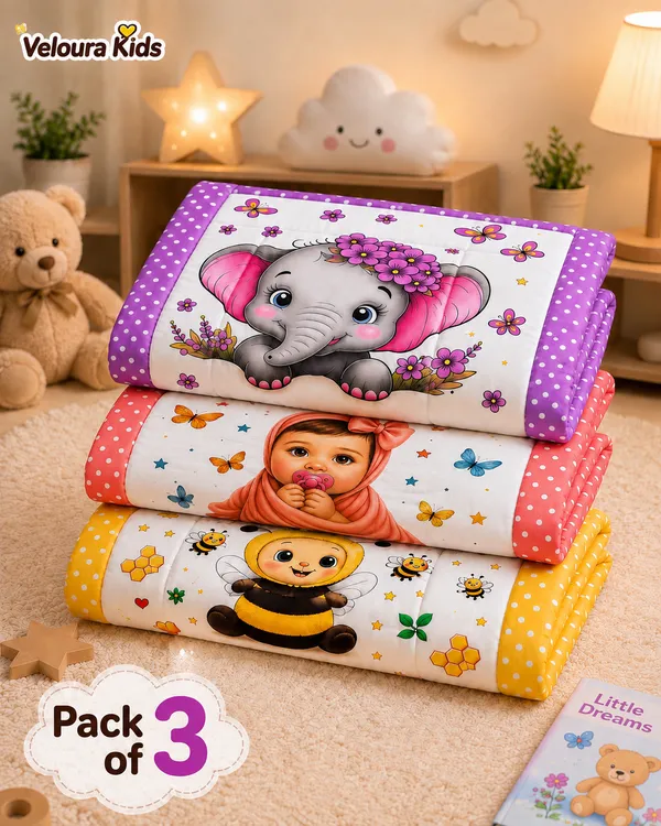 Printed_Cartoon_Baby_Mattress__Set_Of_3__|_(Size:30x20_Inch)_|_Soft_Cotton_Sleeping_Mattress_|