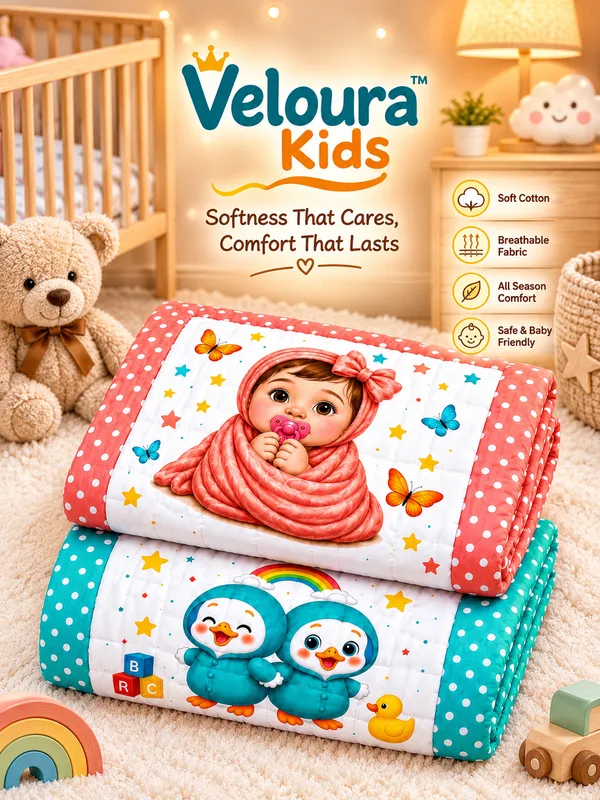 Multicolour_Printed_Padded_Baby_Sofa_Set_for_Babies__|_(Size:30x20_Inch)_|_Soft_Cotton_Sleeping_Mattress_|