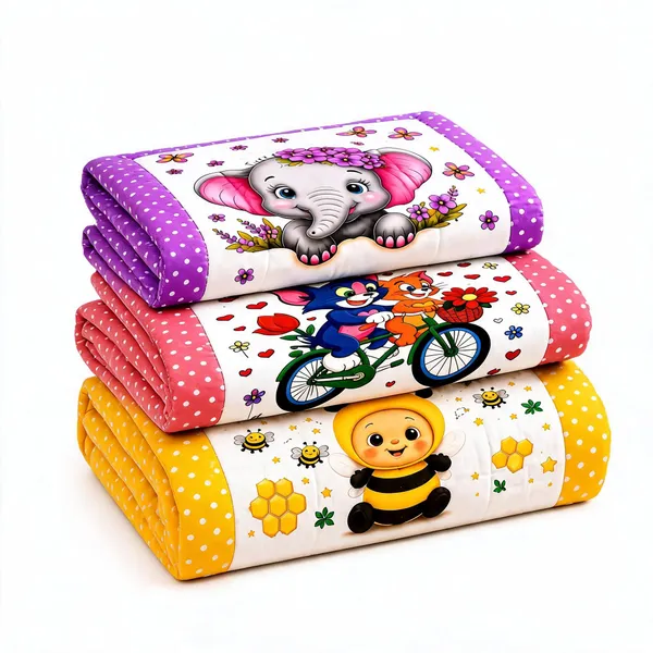 Multicolour_Printed_Baby_Sleeping_Mattress_Set_Of_3