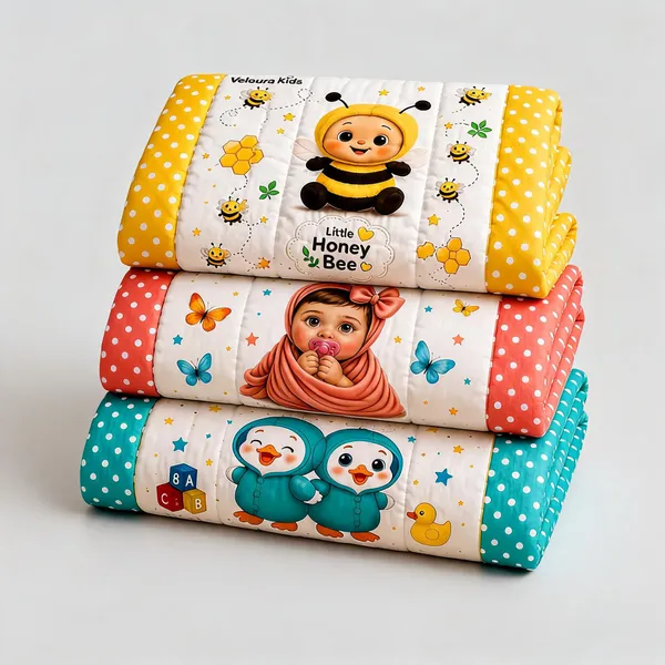 Multicolor_Cotton_Printed_Baby_Quilts_Pack_Of_3_|_(Size:30x20_Inch)_|_Soft_Cotton_Sleeping_Mattress