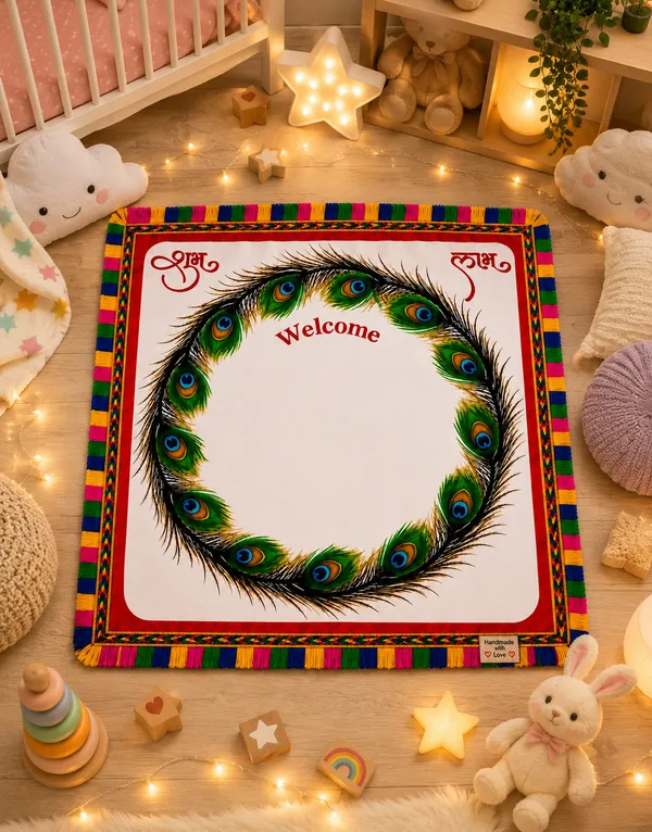 Cotton_Festive_Peacock_Print_Welcome_Mat__|_(Size:17x17_Inch)_|