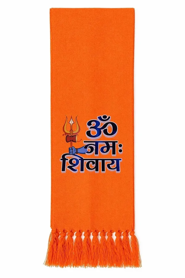 Orange_Cotton_Om_Namah_Shivay_Printed_Religious_Patka_Angavastram