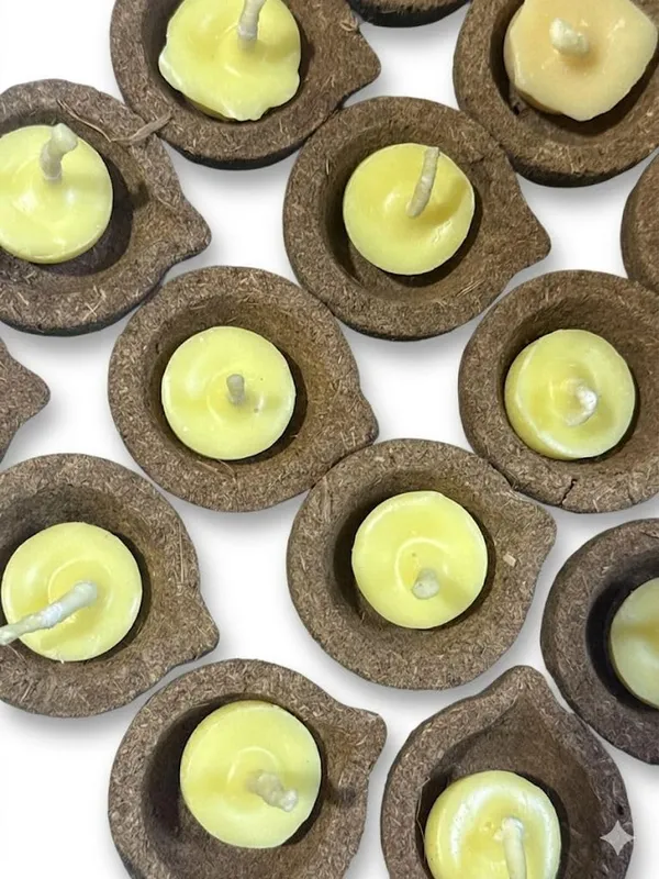 Panchagavya_Clay_Diya_With_Cow_Ghee_Cotton_Wick_Pack_Of_15