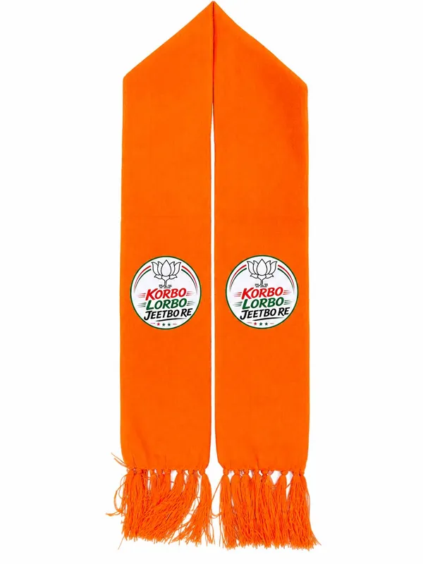 Orange_Cotton_Bjp_Lotus_Printed_Bengal_Edition_Campaign_Patka_Muffler