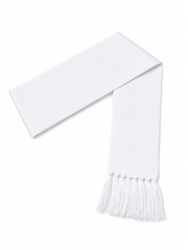 White_Cotton_Plain_Patka_Muffler_Scarf_With_Tassels
