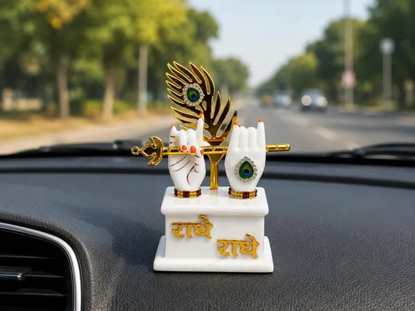 Resin_Lord_Krishna_Hands_Flute_Peacock_Feather_Idol_White_Gold