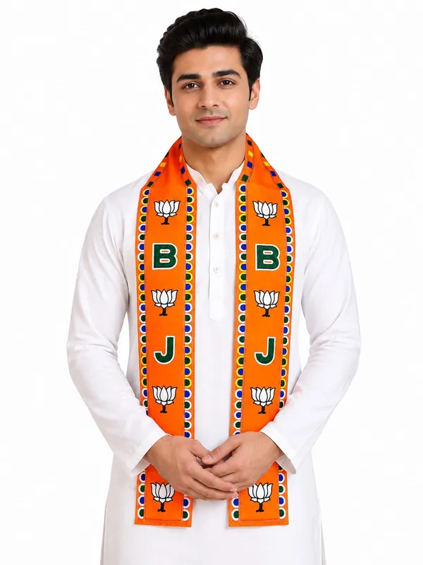 Orange_Velvet_Bjp_Campaign_Patka_Lotus_Symbol_Lettering