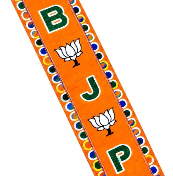 Orange_Velvet_Bjp_Campaign_Patka_Lotus_Symbol_Lettering