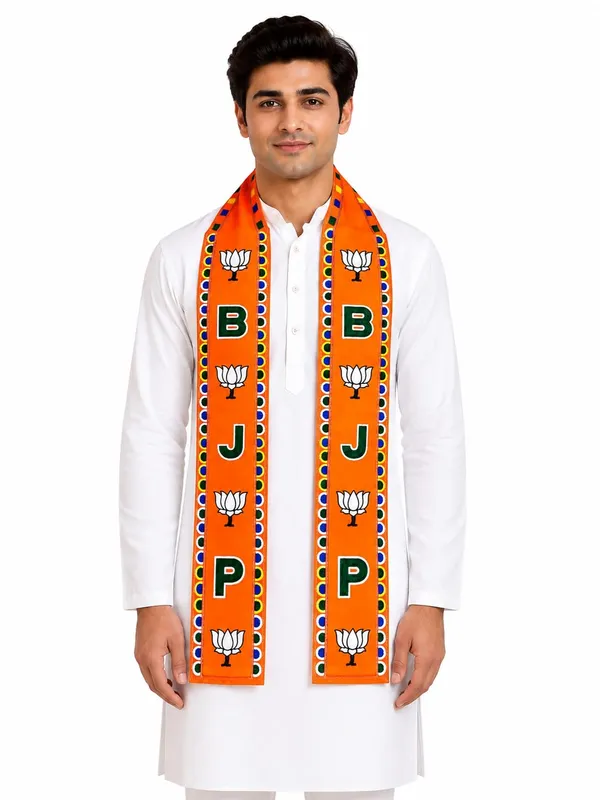 Orange_Velvet_Bjp_Campaign_Patka_Lotus_Symbol_Lettering