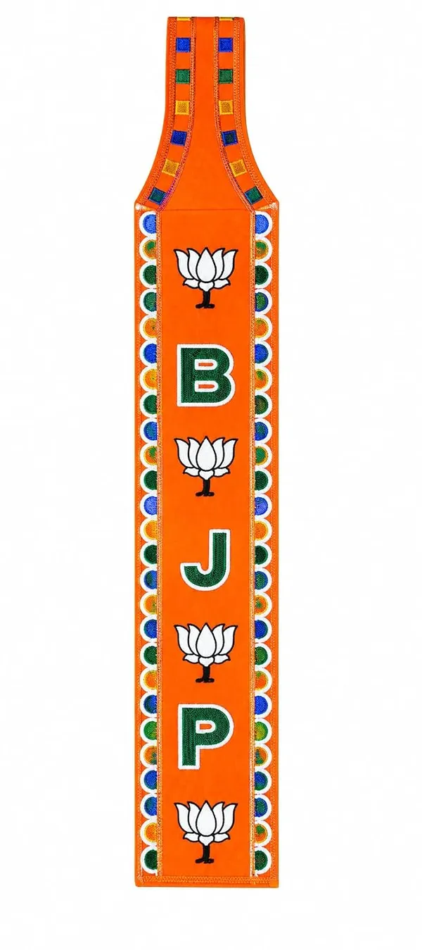 Orange_Velvet_Bjp_Campaign_Patka_Lotus_Symbol_Lettering