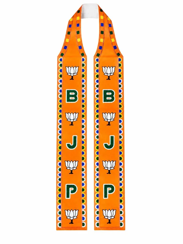 Orange_Velvet_Bjp_Campaign_Patka_Lotus_Symbol_Lettering