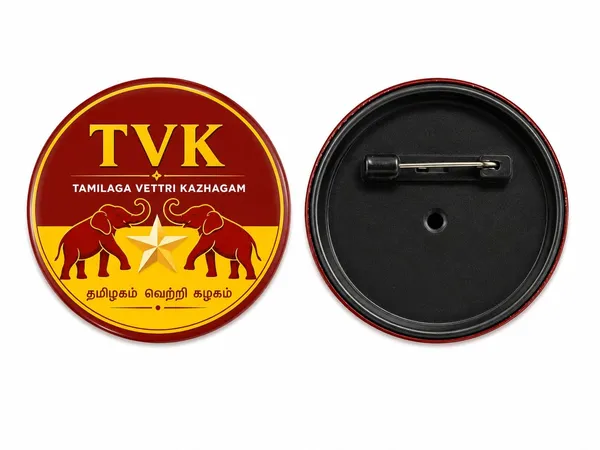 Red_Yellow_Cotton_Tvk_Campaign_Scarf_Whistle_Motif_With_Badge