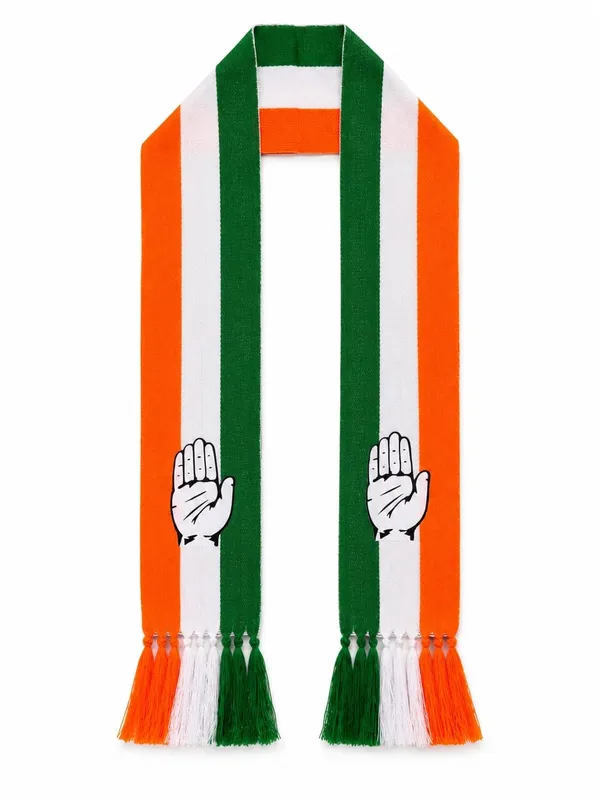 Tricolour_Cotton_Congress_Campaign_Scarf_With_Inc_Badge