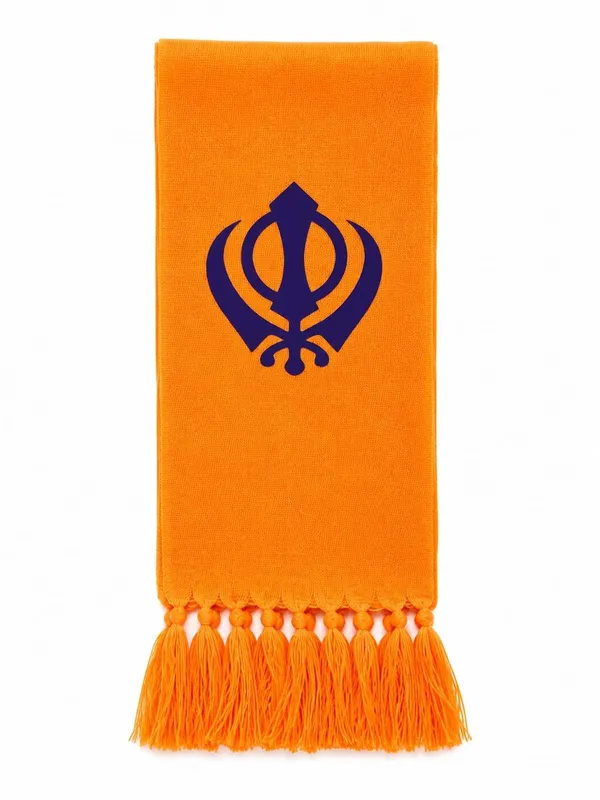 Orange_Cotton_Khanda_Printed_Religious_Scarf_For_Unisex