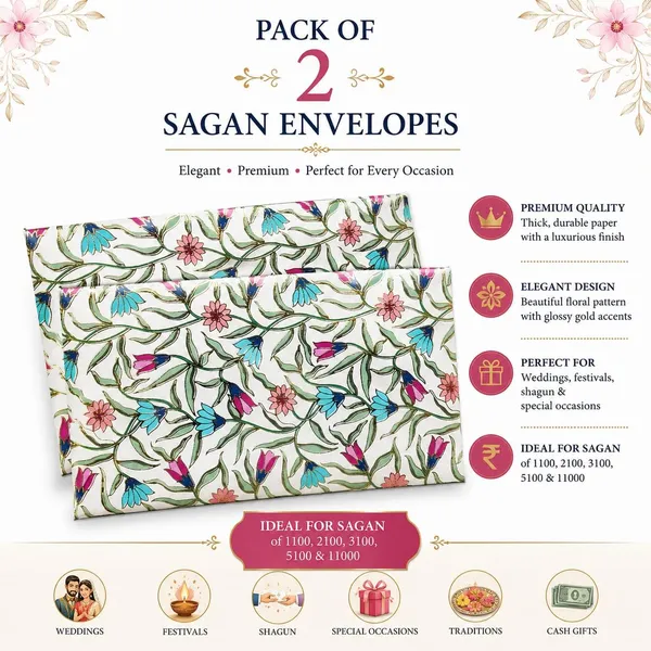 Multicolor_3D_Embossed_Floral_Shagun_Cash_Gift_Envelope_Pack_Of_2