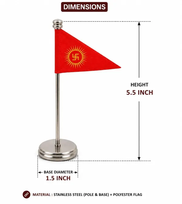 Red_Satin_Swastik_Triangular_Mini_Flag_Car_Dashboard_Desk