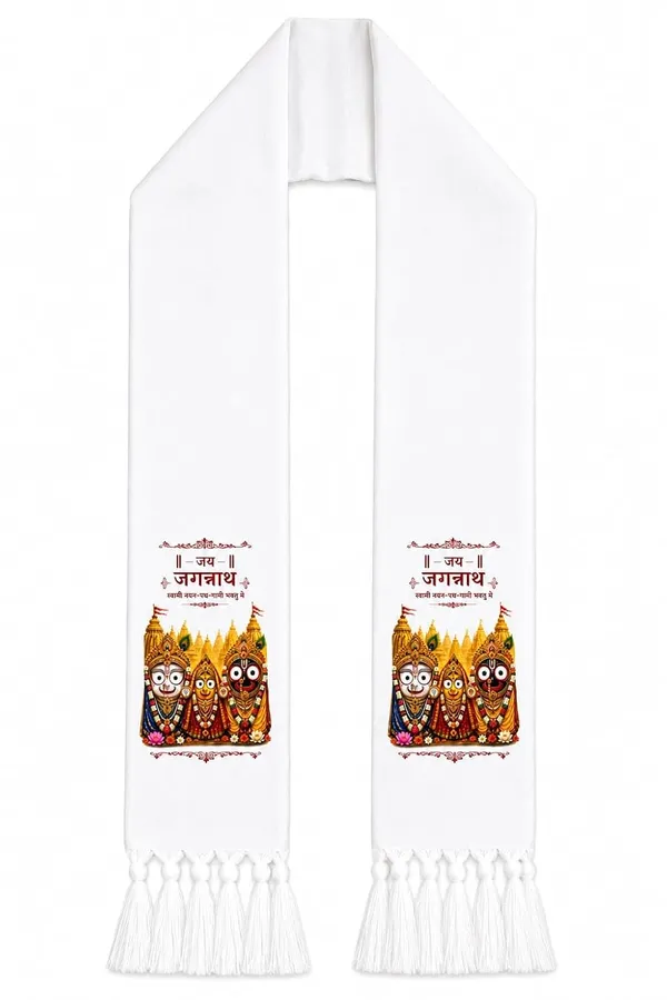 White_Cotton_Jai_Jagannath_Patka_Dupatta_Devotional_Print