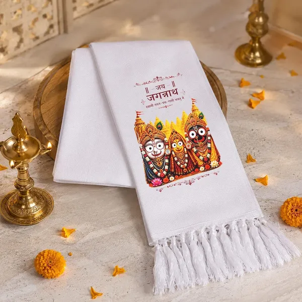 White_Cotton_Jai_Jagannath_Patka_Dupatta_Devotional_Print