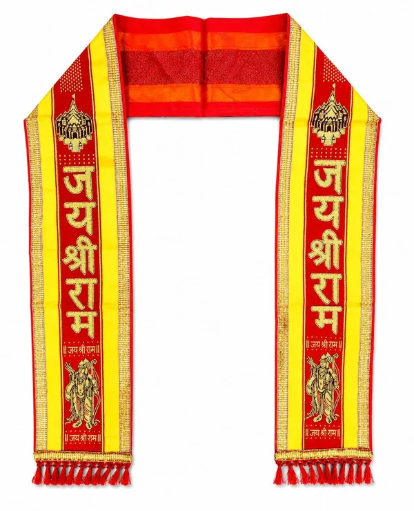 Red_Yellow_Cotton_Jai_Shri_Ram_Zari_Embroidered_Jagran_Patka