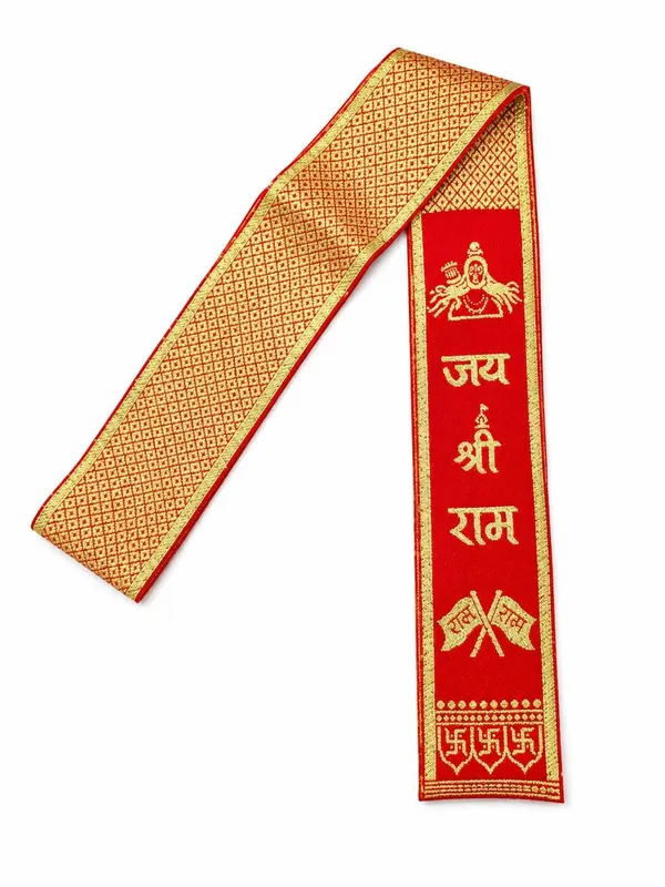 Red_Zari_Jai_Shri_Ram_Gold_Embroidered_Patka_Pack_Of_10