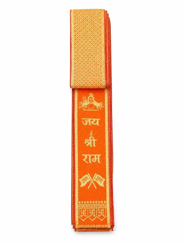 Orange_Zari_Jai_Shri_Ram_Gold_Embroidered_Patka_Pack_Of_10