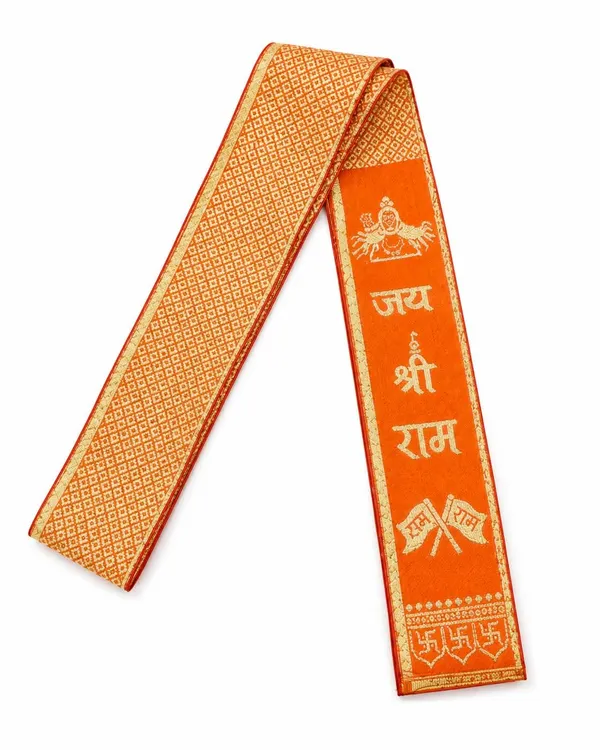 Orange_Zari_Jai_Shri_Ram_Gold_Embroidered_Patka_Pack_Of_10