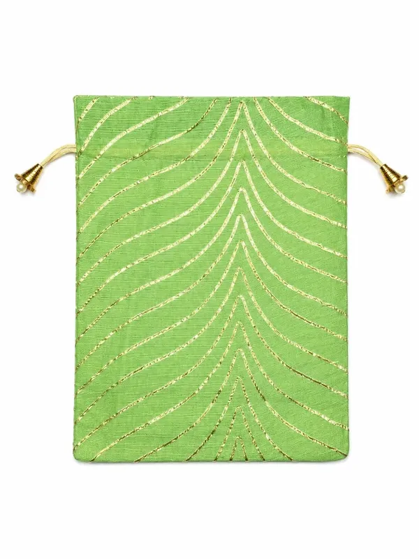 Green_Satin_Striped_Drawstring_Festive_Return_Gift_Potli_Bag_Pack_Of_6