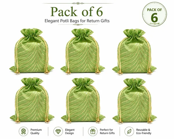 Green_Satin_Striped_Drawstring_Festive_Return_Gift_Potli_Bag_Pack_Of_6
