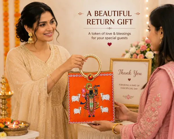 Orange_Satin_Pichwai_Shrinathji_Print_Festive_Handbag_For_Women