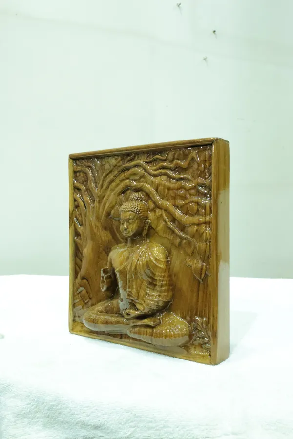 Buddha_Teakwood_Hand-Carved_Wall_Relief_Panel_Brown