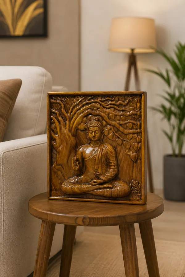Buddha_Teakwood_Hand-Carved_Wall_Relief_Panel_Brown