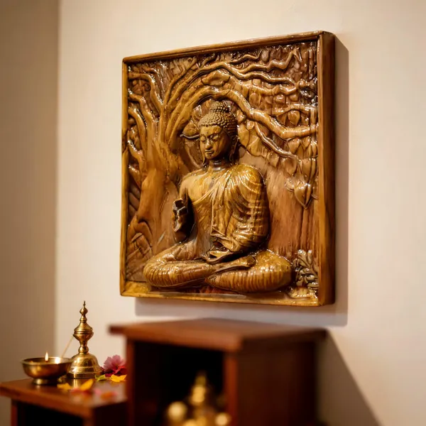 Buddha_Teakwood_Hand-Carved_Wall_Relief_Panel_Brown