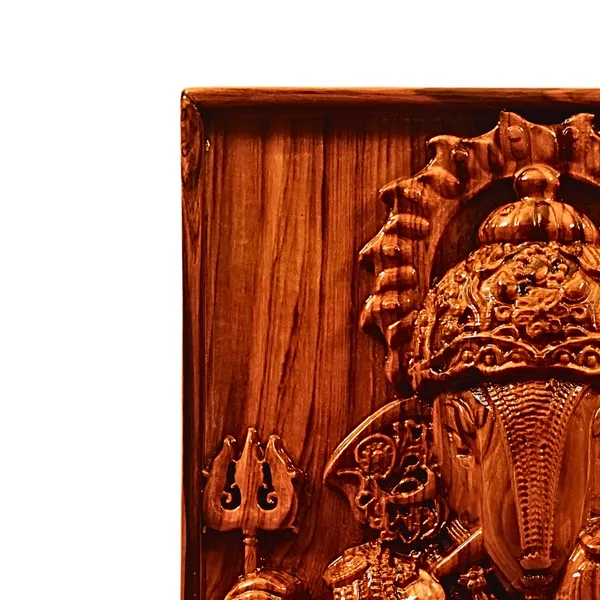 Dagduseth_Ganpati_Teakwood_Hand-Carved_Wall_Relief_Panel_Brown
