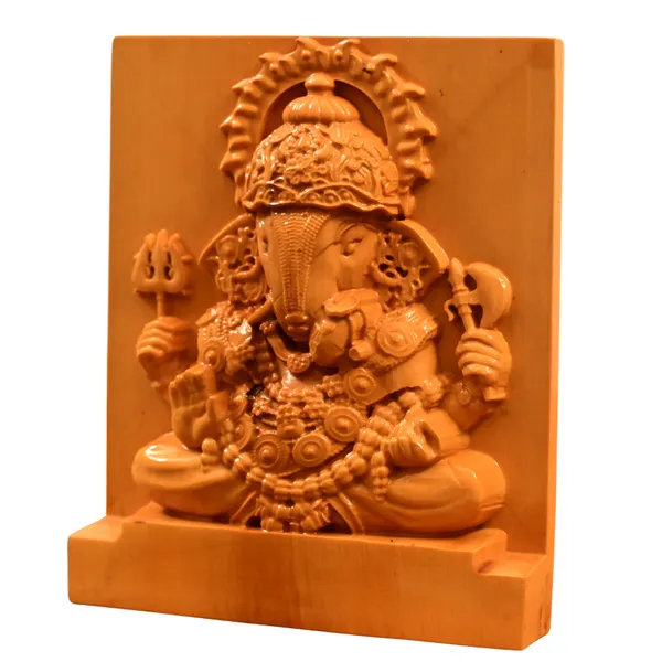 Dagduseth_Ganpati_Boxwood_Hand-Carved_Wall_Relief_Panel_Light_Cream