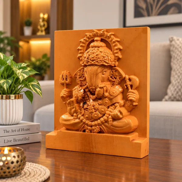 Dagduseth_Ganpati_Boxwood_Hand-Carved_Wall_Relief_Panel_Light_Cream