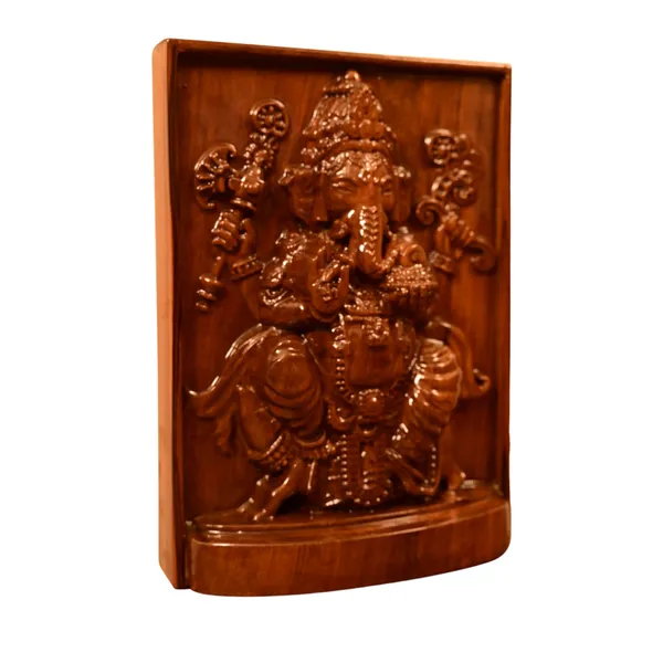 Mouse_Ganapati_Teakwood_Hand-Carved_Wall_Relief_Panel_Brown