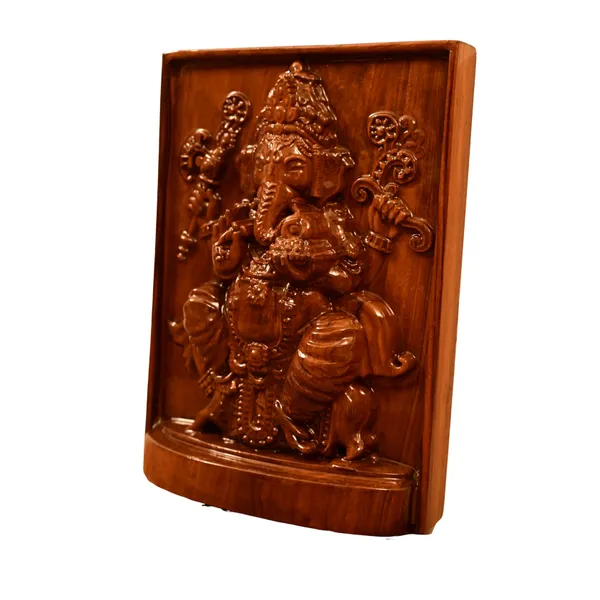Mouse_Ganapati_Teakwood_Hand-Carved_Wall_Relief_Panel_Brown