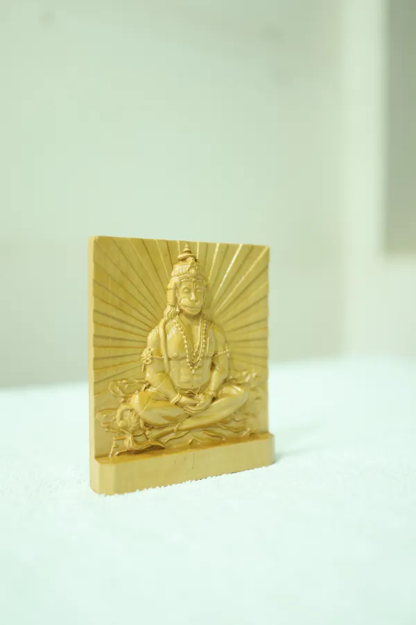 Meditation_Hanuman_Boxwood_Hand-Carved_Wall_Relief_Panel_Light_Cream