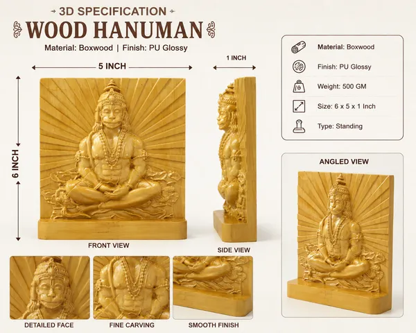 Meditation_Hanuman_Boxwood_Hand-Carved_Wall_Relief_Panel_Light_Cream