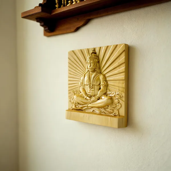 Meditation_Hanuman_Boxwood_Hand-Carved_Wall_Relief_Panel_Light_Cream