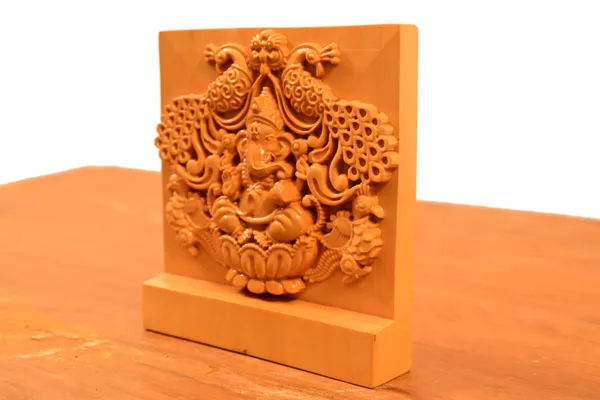 Peacock_Ganpati_Boxwood_Hand-Carved_Wall_Relief_Panel_Light_Cream