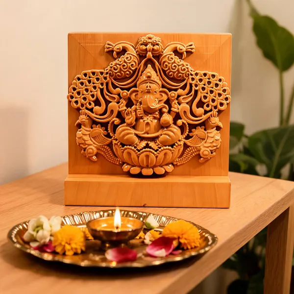 Peacock_Ganpati_Boxwood_Hand-Carved_Wall_Relief_Panel_Light_Cream