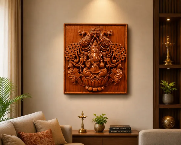 Peacock_Ganpati_Teakwood_Hand-Carved_Wall_Relief_Panel_Brown